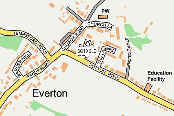 SG19 2LD map - OS OpenMap – Local (Ordnance Survey)