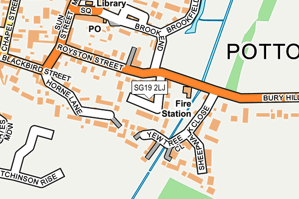 SG19 2LJ map - OS OpenMap – Local (Ordnance Survey)