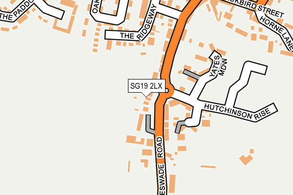 SG19 2LX map - OS OpenMap – Local (Ordnance Survey)