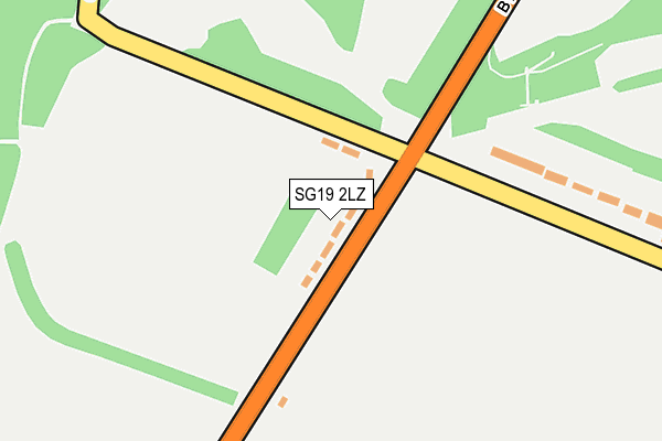 SG19 2LZ map - OS OpenMap – Local (Ordnance Survey)