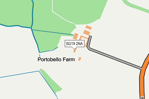 SG19 2NA map - OS OpenMap – Local (Ordnance Survey)