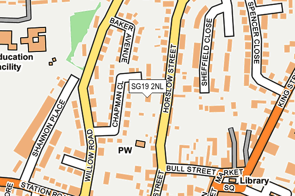 SG19 2NL map - OS OpenMap – Local (Ordnance Survey)