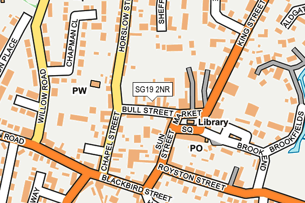 SG19 2NR map - OS OpenMap – Local (Ordnance Survey)