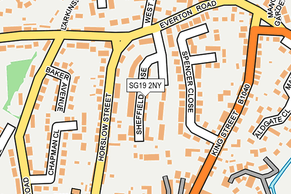 SG19 2NY map - OS OpenMap – Local (Ordnance Survey)