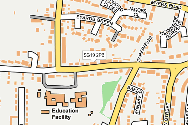 SG19 2PB map - OS OpenMap – Local (Ordnance Survey)