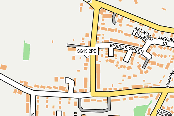 SG19 2PD map - OS OpenMap – Local (Ordnance Survey)