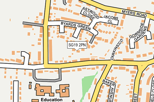 SG19 2PN map - OS OpenMap – Local (Ordnance Survey)
