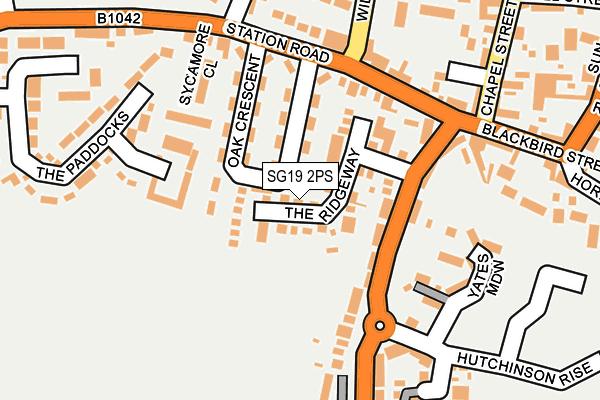 SG19 2PS map - OS OpenMap – Local (Ordnance Survey)