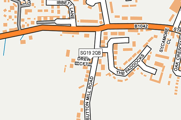 SG19 2QB map - OS OpenMap – Local (Ordnance Survey)