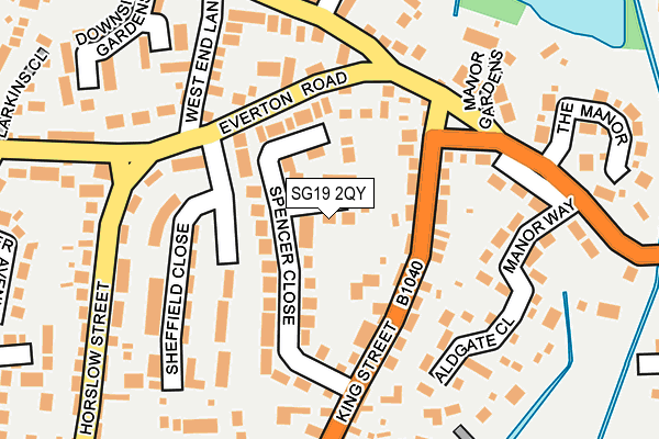 SG19 2QY map - OS OpenMap – Local (Ordnance Survey)