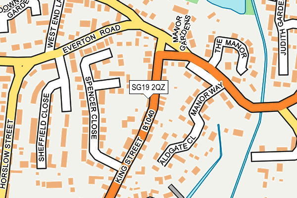 SG19 2QZ map - OS OpenMap – Local (Ordnance Survey)
