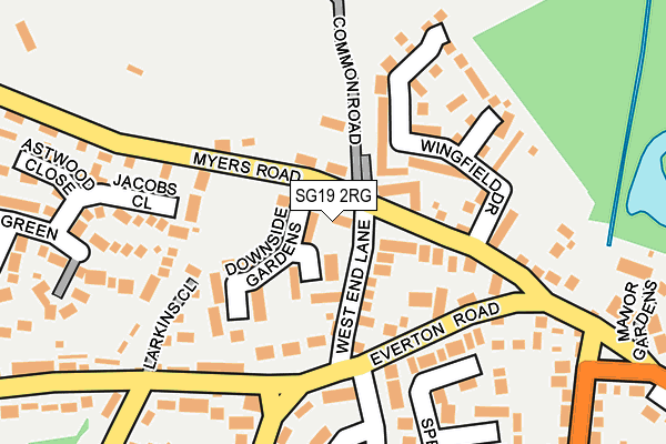 SG19 2RG map - OS OpenMap – Local (Ordnance Survey)
