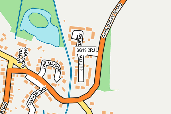 SG19 2RJ map - OS OpenMap – Local (Ordnance Survey)