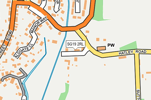 SG19 2RL map - OS OpenMap – Local (Ordnance Survey)