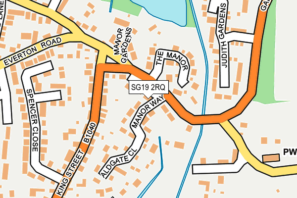 SG19 2RQ map - OS OpenMap – Local (Ordnance Survey)