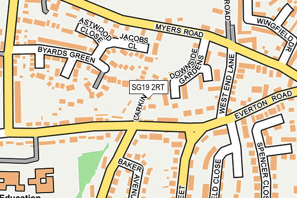 SG19 2RT map - OS OpenMap – Local (Ordnance Survey)