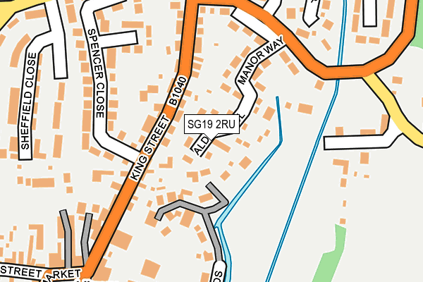 SG19 2RU map - OS OpenMap – Local (Ordnance Survey)