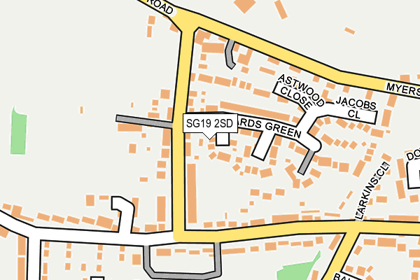 SG19 2SD map - OS OpenMap – Local (Ordnance Survey)
