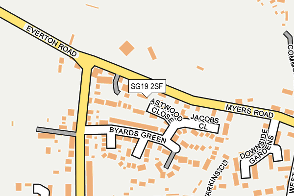 SG19 2SF map - OS OpenMap – Local (Ordnance Survey)