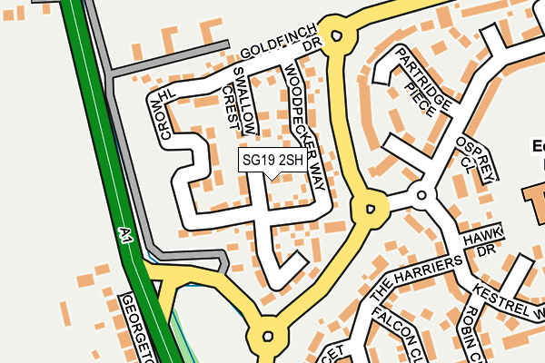 SG19 2SH map - OS OpenMap – Local (Ordnance Survey)