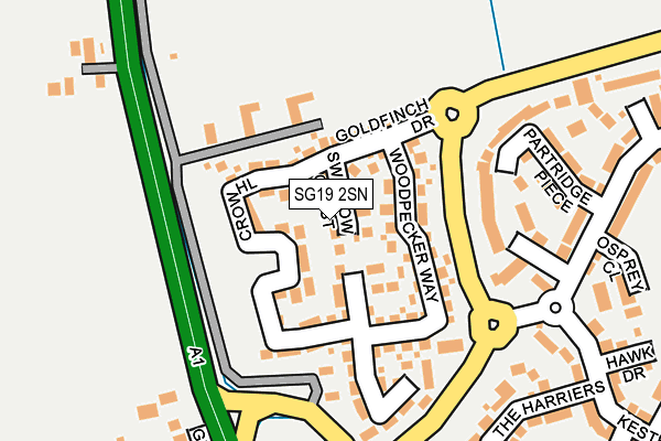 SG19 2SN map - OS OpenMap – Local (Ordnance Survey)