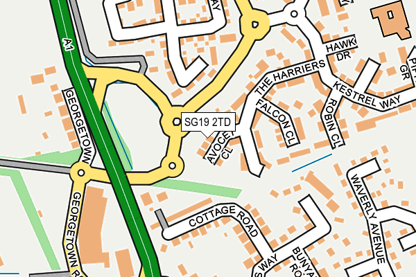 SG19 2TD map - OS OpenMap – Local (Ordnance Survey)