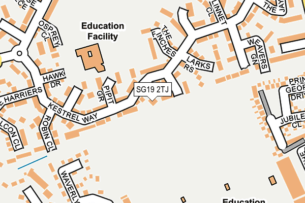 SG19 2TJ map - OS OpenMap – Local (Ordnance Survey)