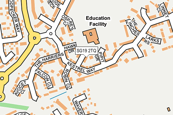 SG19 2TQ map - OS OpenMap – Local (Ordnance Survey)