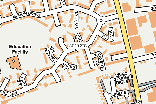 SG19 2TS map - OS OpenMap – Local (Ordnance Survey)