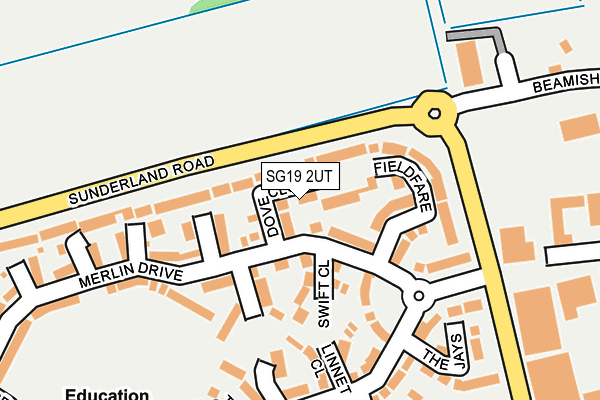 SG19 2UT map - OS OpenMap – Local (Ordnance Survey)