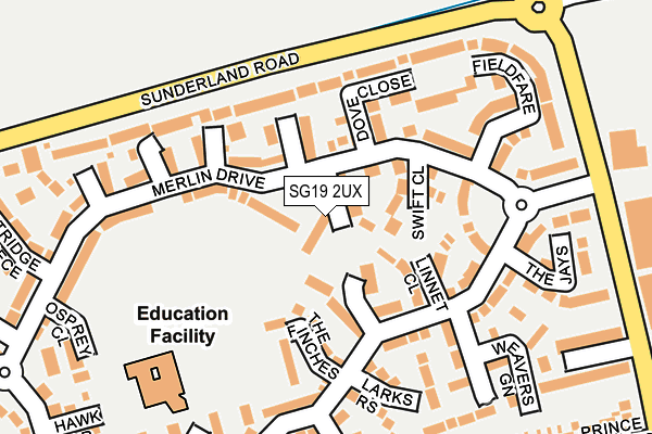 SG19 2UX map - OS OpenMap – Local (Ordnance Survey)