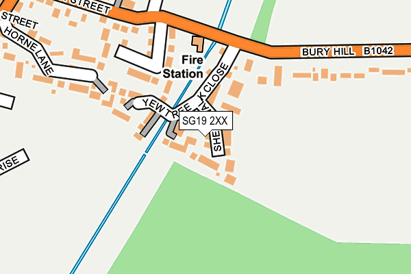 SG19 2XX map - OS OpenMap – Local (Ordnance Survey)