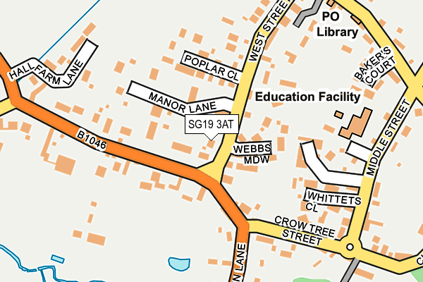 SG19 3AT map - OS OpenMap – Local (Ordnance Survey)