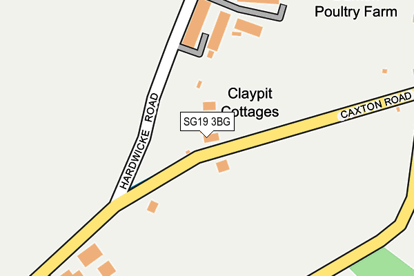 SG19 3BG map - OS OpenMap – Local (Ordnance Survey)