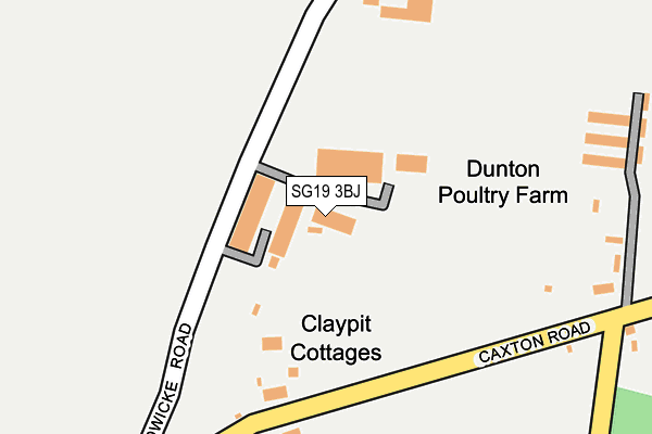SG19 3BJ map - OS OpenMap – Local (Ordnance Survey)
