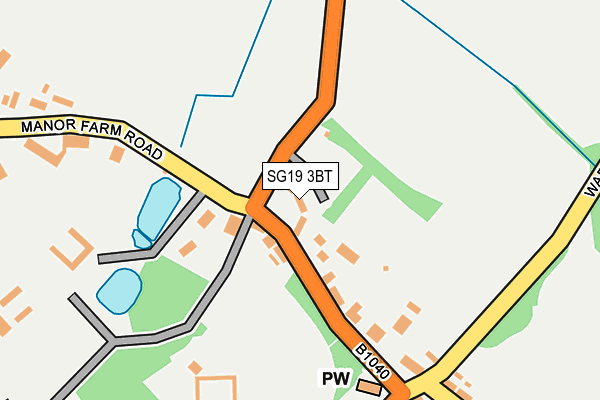 SG19 3BT map - OS OpenMap – Local (Ordnance Survey)