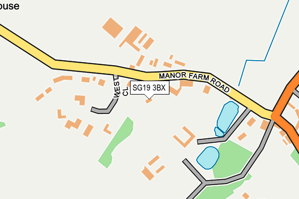 SG19 3BX map - OS OpenMap – Local (Ordnance Survey)