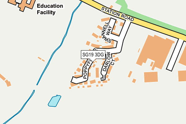 SG19 3DG map - OS OpenMap – Local (Ordnance Survey)