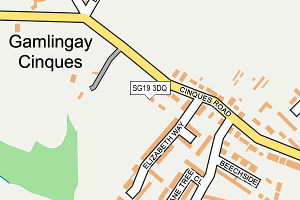 SG19 3DQ map - OS OpenMap – Local (Ordnance Survey)