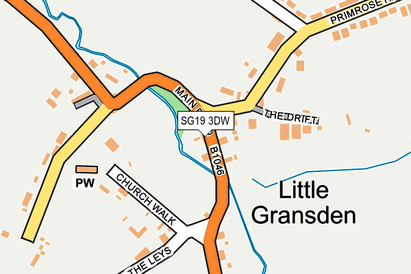 SG19 3DW map - OS OpenMap – Local (Ordnance Survey)