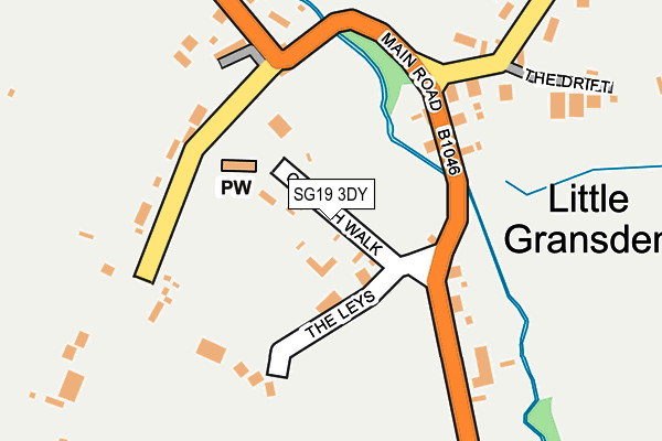 SG19 3DY map - OS OpenMap – Local (Ordnance Survey)