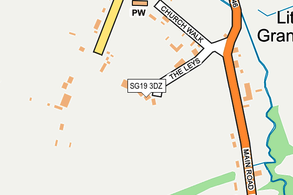 SG19 3DZ map - OS OpenMap – Local (Ordnance Survey)