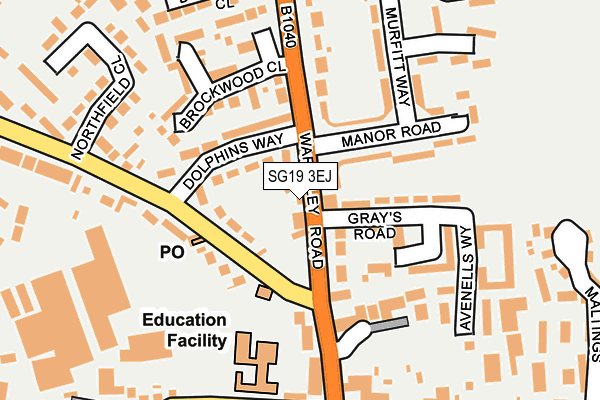 SG19 3EJ map - OS OpenMap – Local (Ordnance Survey)