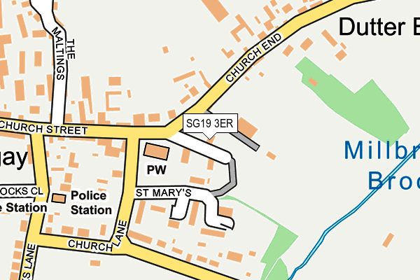 SG19 3ER map - OS OpenMap – Local (Ordnance Survey)