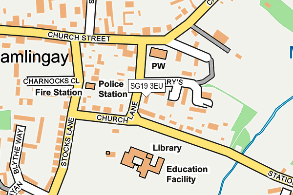 SG19 3EU map - OS OpenMap – Local (Ordnance Survey)