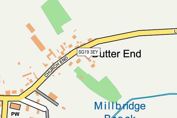 SG19 3EY map - OS OpenMap – Local (Ordnance Survey)