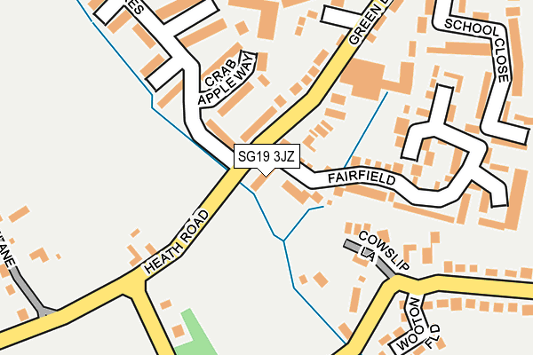 SG19 3JZ map - OS OpenMap – Local (Ordnance Survey)