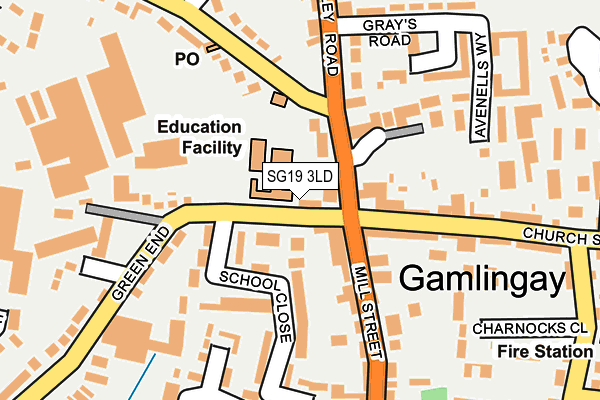 SG19 3LD map - OS OpenMap – Local (Ordnance Survey)