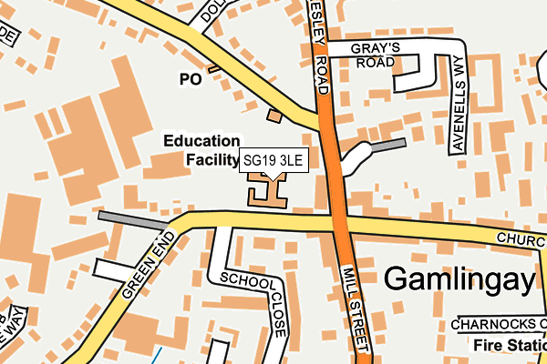 SG19 3LE map - OS OpenMap – Local (Ordnance Survey)