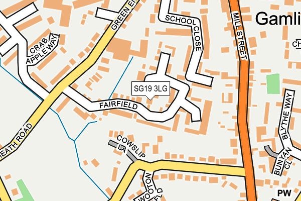 SG19 3LG map - OS OpenMap – Local (Ordnance Survey)